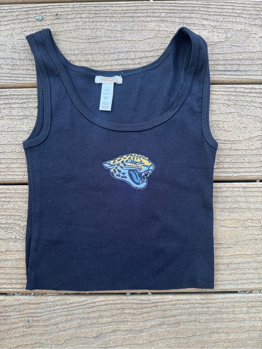 Black Jacksonville jaguars Ribbed Tank Top